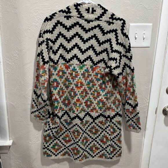 Debut Aztec Print Open Front Cardigan/Duster Size XS - Picture 5 of 5